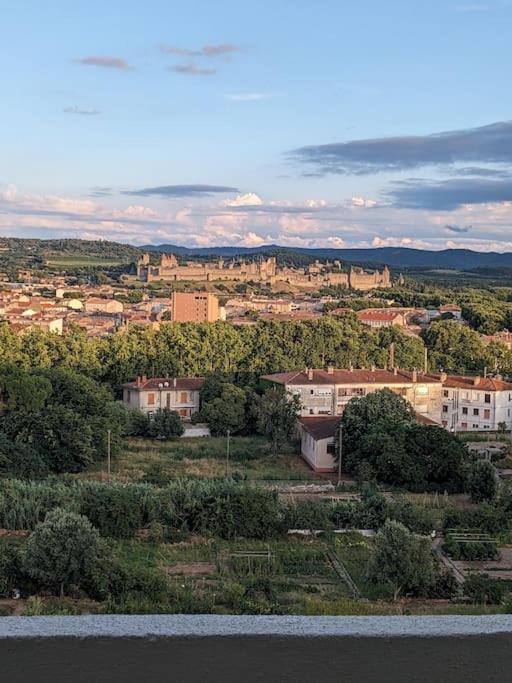 Appartment - Vue Imprenable Sur La Cite Medievale - Parking Gratuit - Climatise Carcassonne Dış mekan fotoğraf